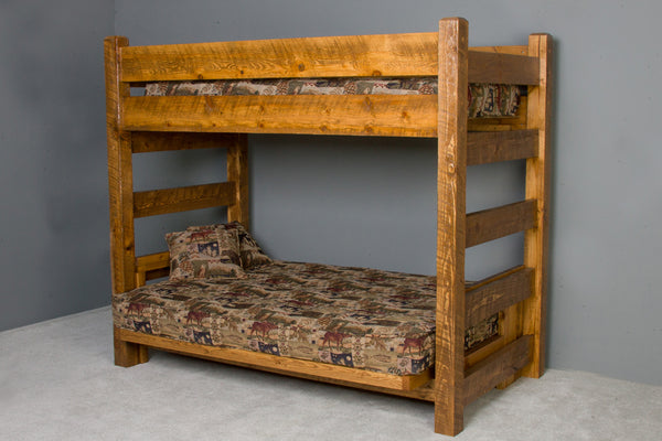 Viking Log Barnwood Twin/Futon Bunk Bed