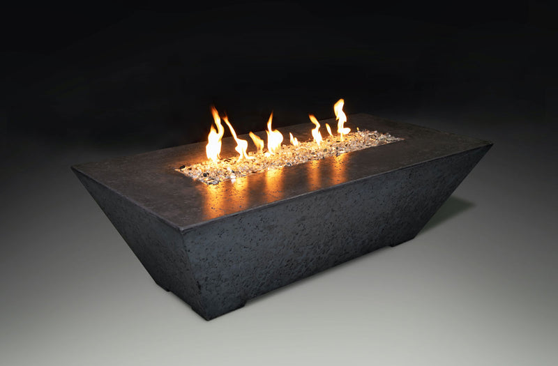 Grand Canyon OLYMPUS RECTANGULAR FIRE PIT TABLE - 72"L 18"H- [ORECFT-723018-BLK-P]